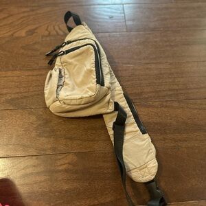 Cream Quilted Crossbody Padded Purse